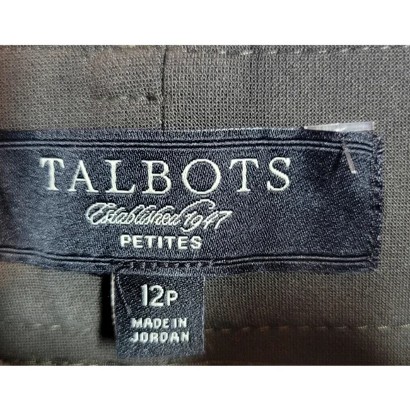Talbots Womens Curvy Trousers Pants Brown Size 12P Business Careerwear Academia - Picture 6 of 8